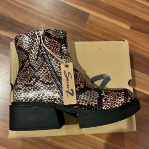 Seven Vault Brown Snake Boots